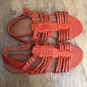 J.Crew Malta Sandals Gladiator Burnt Orange 9.5